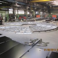 Auxiliary aluminum platform for repairing of turbine