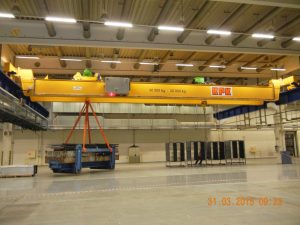 Double girder overhead crane 40t/20t