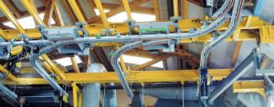 KB - example of the construction of the track for the hoist with slide switches and bends