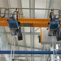 Single girder overhead crane 2,5t+2,5t