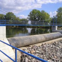 The foot-platform over the river Hron