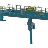 Stacker crane TAKRAF MZ 5t / 28m- trolley with telescope
