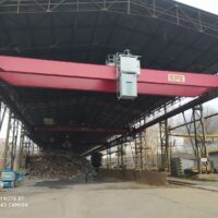 Double girder overhead crane at the scrapyard 8000 kg / 28m