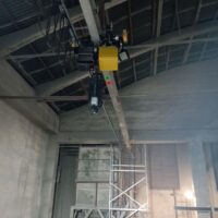 Monorail crane with GIS hoist