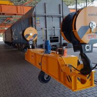 Spreader beams with electrically rotating hook 25000 kg
